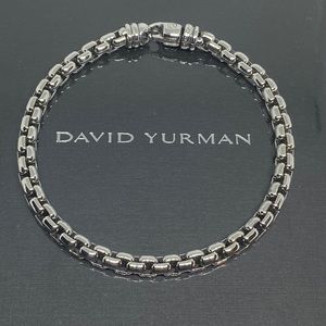 David Yurman 5mm Box Chain Men’s Silver Br…